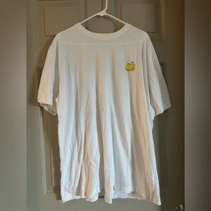 Masters White Tee with Yellow Graphic